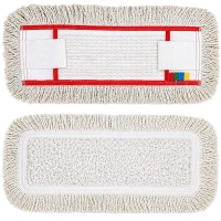 Nakładka Mop Płaski DUO Kieszeniowy + Klips Biały 40cm 110g HS401