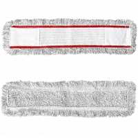 Nakładka Mop Płaski Kieszeniowy Biały 80 cm HS401