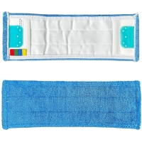 deClean Nakładka Mop Płaski Kieszeniowy DUO + Klips Silicon Microfibra Niebieski 40cm 100g HS422 Premium