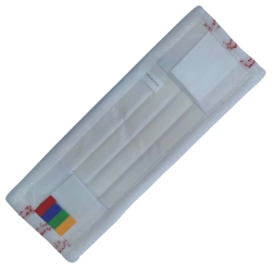 deClean Nakładka z Mikrofibry DUO 40cm kieszeń/klips Kolor Biały + Pasek czerwony HS431/40