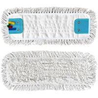 deClean Nakładka Mop Płaski DUO Kieszeniowy + Klips Bawełna 40cm HS456