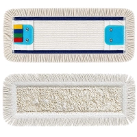 deClean Nakładka Mop Płaski DUO Kieszeniowy + Klips Bawełna 40cm HS457