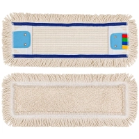 deClean Nakładka Mop Płaski DUO Kieszeniowy + Klips Bawełna 50cm HS457