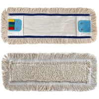 deClean Nakładka Mop Płaski DUO Kieszeniowy + Klips Bawełna 50cm 180g HS457