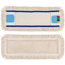 deClean Nakładka Mop Płaski DUO Kieszeniowy + Klips Bawełna 50cm HS457
