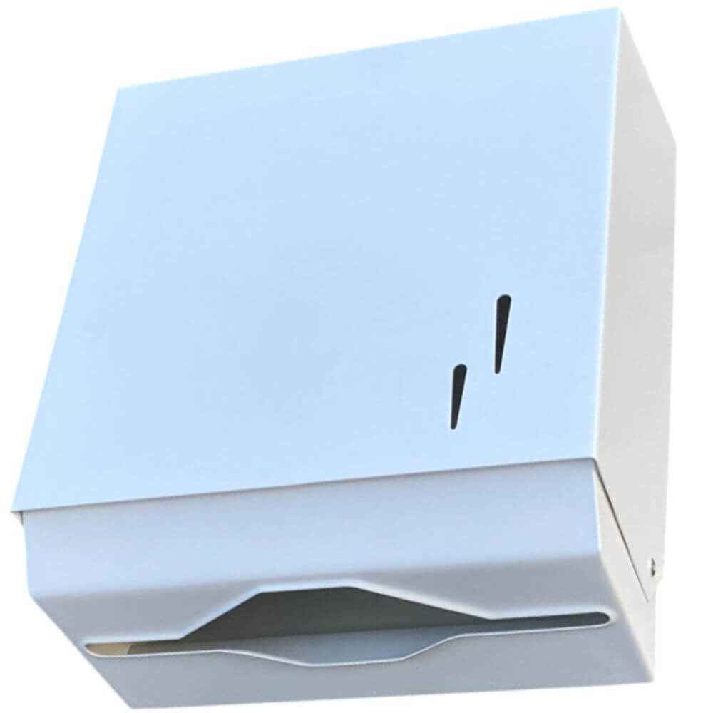 Biały stalowy dozownik do ręczników | deClean.pl