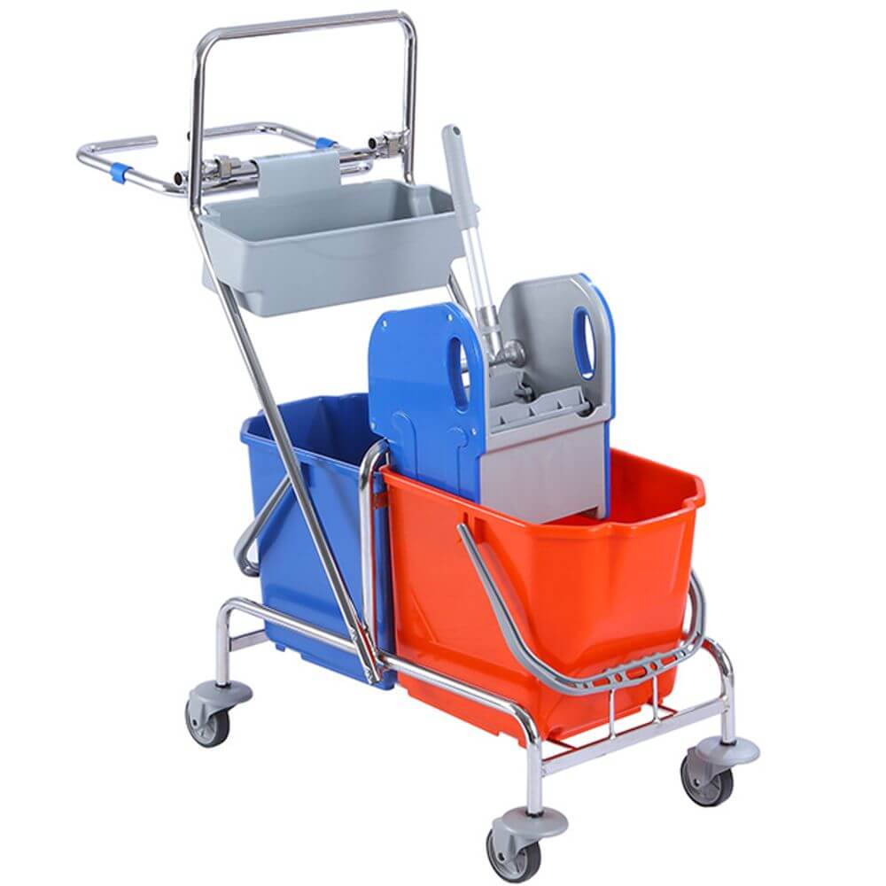 Wózek z stali chromowanej Serwisowy | deClean.pl