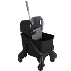 Wózek do Sprzątania 23L + Wyciskarka Szczękowa Kolor Czarny HS223 Black Series